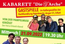 Das Kabarett „Die Arche“ zu Gast in der Buchhandlung Peterknecht