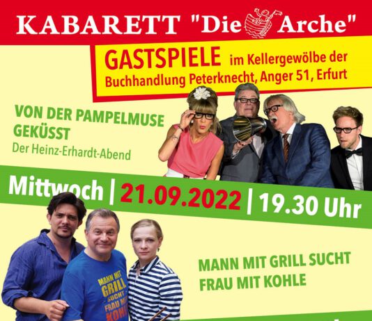 Das Kabarett „Die Arche“ zu Gast in der Buchhandlung Peterknecht
