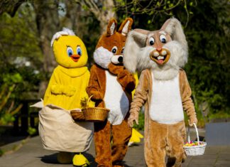 Günter Kastenfrosch, Fidi und das KiKAninchen feiern Ostersonntag im egapark
